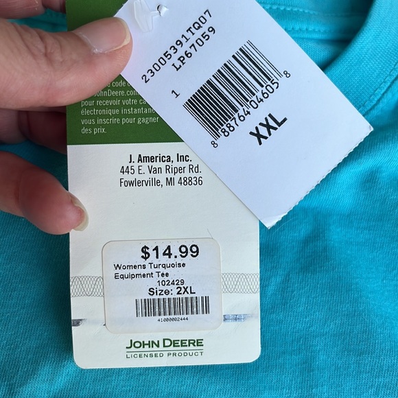 New John Deere baby blue crewneck T-shirt - Picture 3 of 13